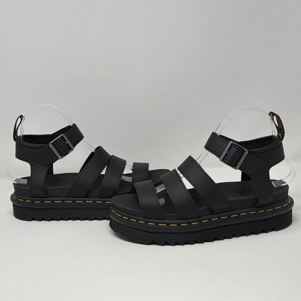 Dr Martens Blaire Black Sandals Chunky Platform Gladiator Size 7 UK 5 EU 38